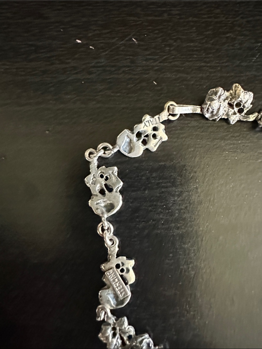 Sterling Silver Floral Vine Necklace - Picture 4 of 4